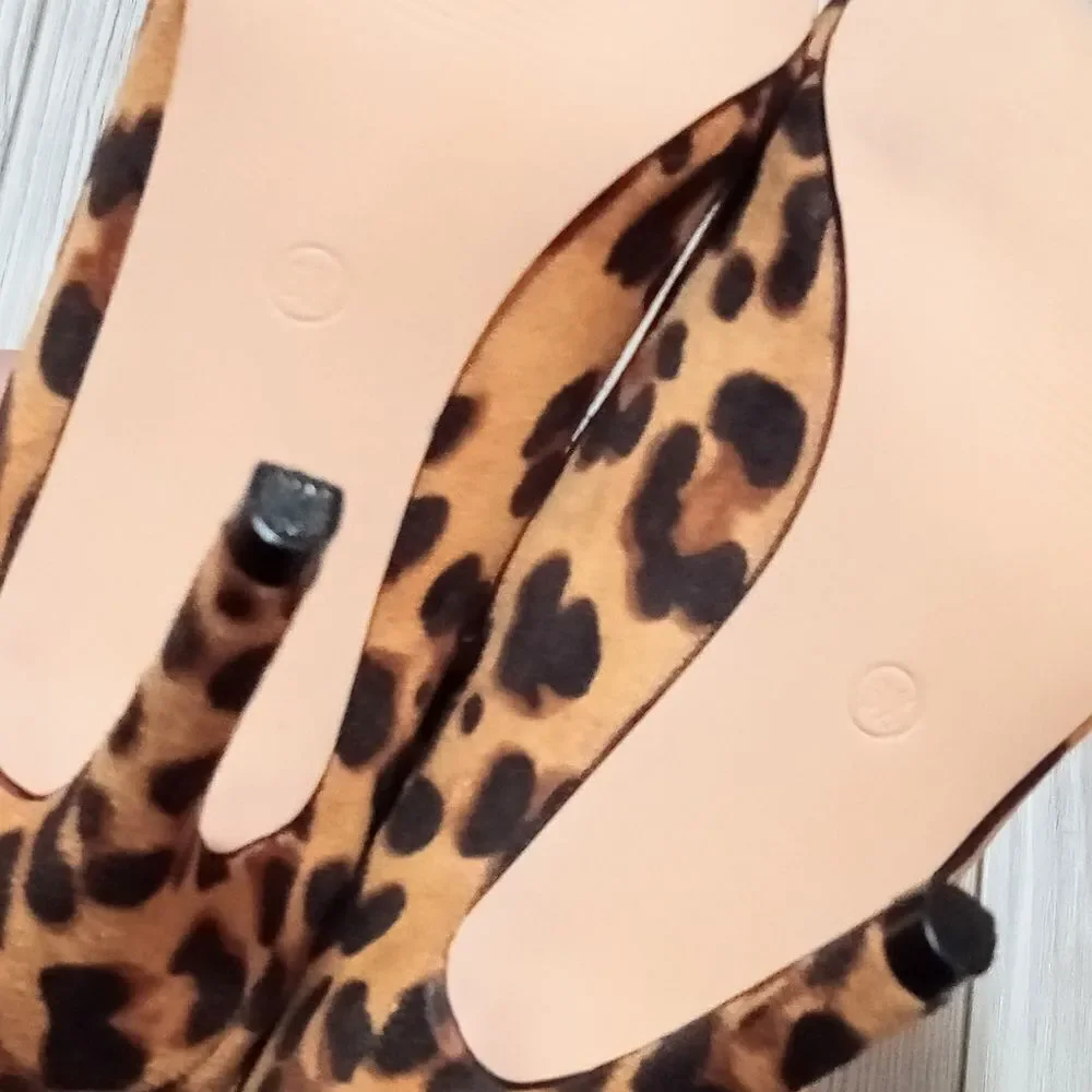 (S-4377) Leopard Stiletto Heels Sz 6.5
